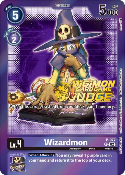 Wizardmon - P-077 (Judge Pack 4), Digimon Promotion Cards P-077 P