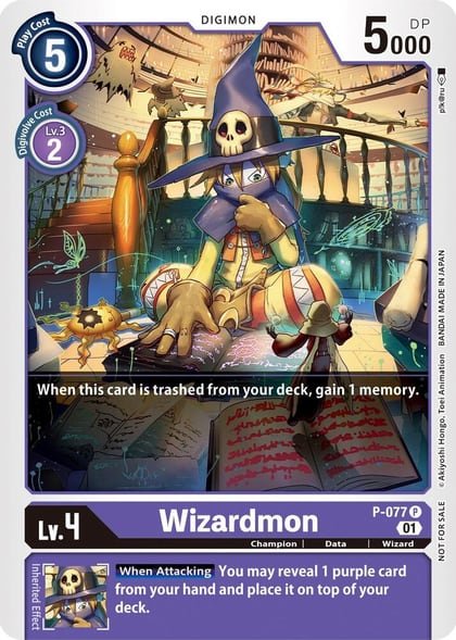 Wizardmon - P-077, Digimon Promotion Cards P-077 P