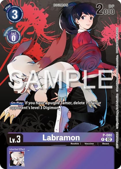 Labramon - P-080 (Official Tournament Pack Vol.13), Digimon Promotion Cards P-080 P