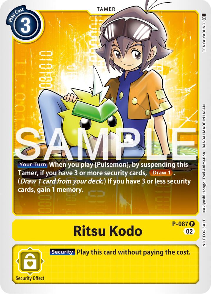 Ritsu Kodo - P-087 (Exceed Apocalypse Pre-Release), Digimon Promotion Cards P-087 P