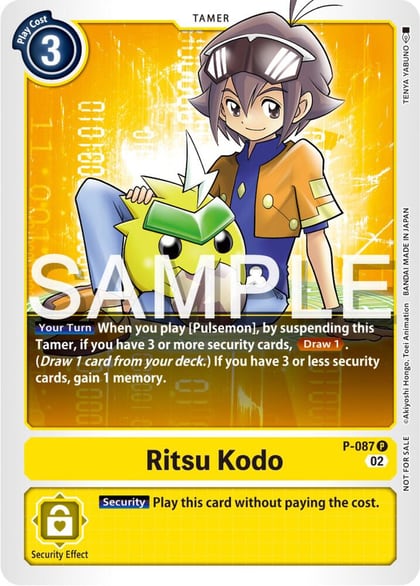 Ritsu Kodo - P-087 (Exceed Apocalypse Pre-Release), Digimon Promotion Cards P-087 P