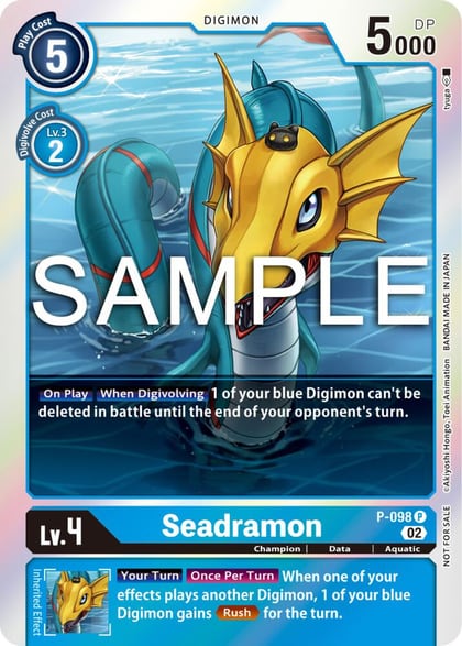 Seadramon - P-098 (Limited Card Pack Ver.2), Digimon Promotion Cards P-098 P