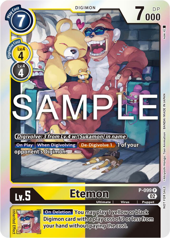Etemon - P-099 (Limited Card Pack Ver.2), Digimon Promotion Cards P-099 P