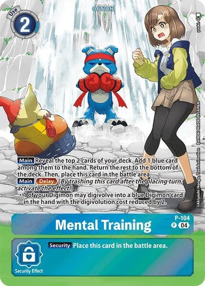 Mental Training (Starter Deck 19 Exclusive), Digimon Promotion Cards P-104 P