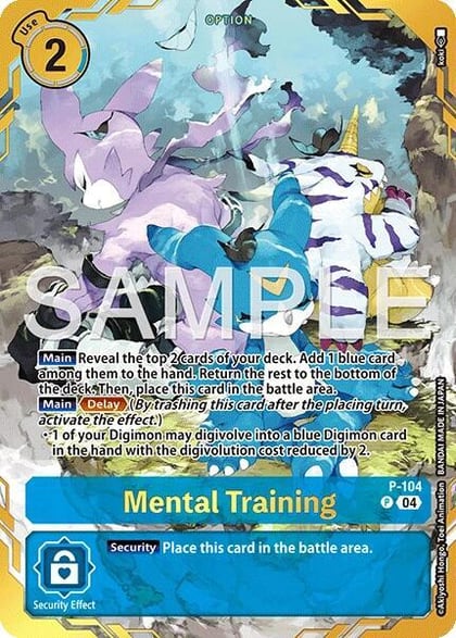 Mental Training (Premium Card Collection -Digimon Training Set-), Digimon Promotion Cards P-104 P