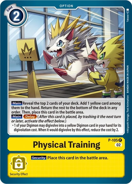 Physical Training (Blast Ace Box Topper), Digimon Promotion Cards P-105 P