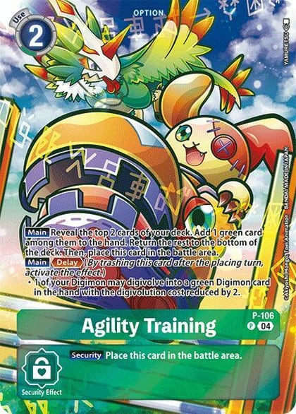 Agility Training (Starter Deck 19 Exclusive), Digimon Promotion Cards P-106 P