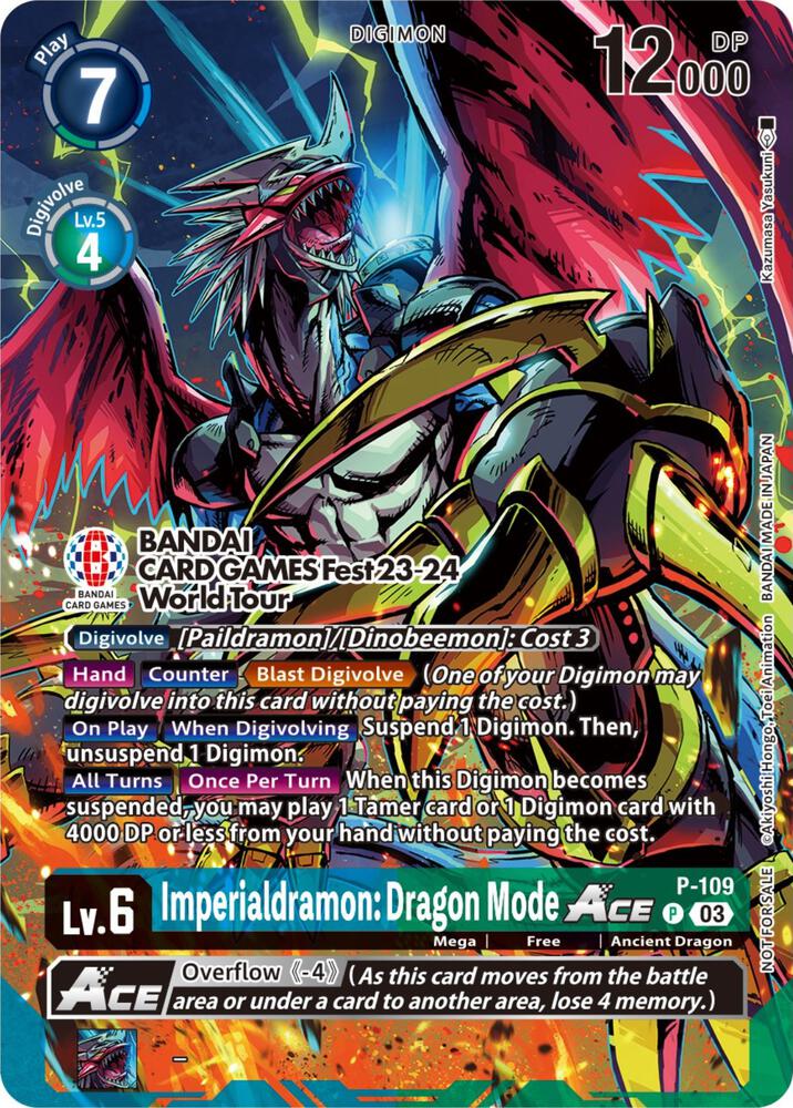 Imperialdramon: Dragon Mode ACE - P-109 (BANDAI Card Games Fest 23-24 World Tour), Digimon Promotion Cards P-109 P