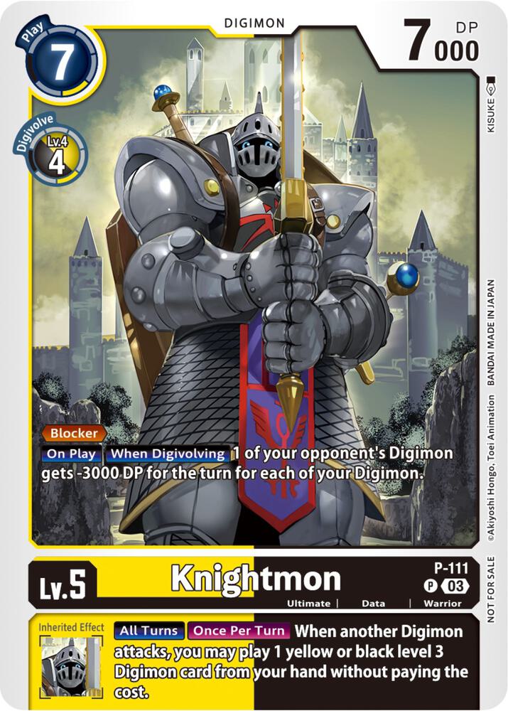 Knightmon - P-111 (3rd Anniversary Survey Pack), Digimon Promotion Cards P-111 P