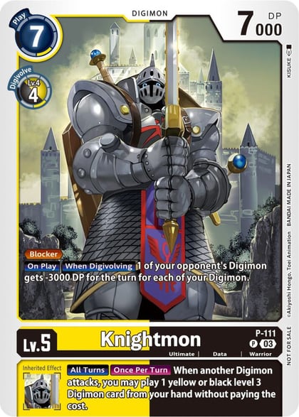 Knightmon - P-111 (3rd Anniversary Survey Pack), Digimon Promotion Cards P-111 P