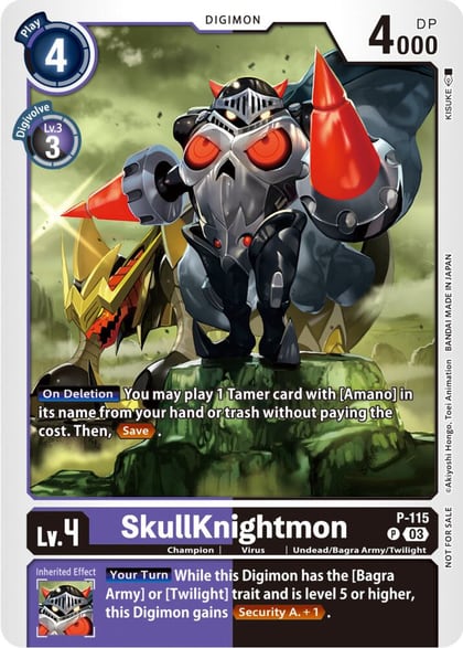 SkullKnightmon - P-115 (3rd Anniversary Survey Pack), Digimon Promotion Cards P-115 P
