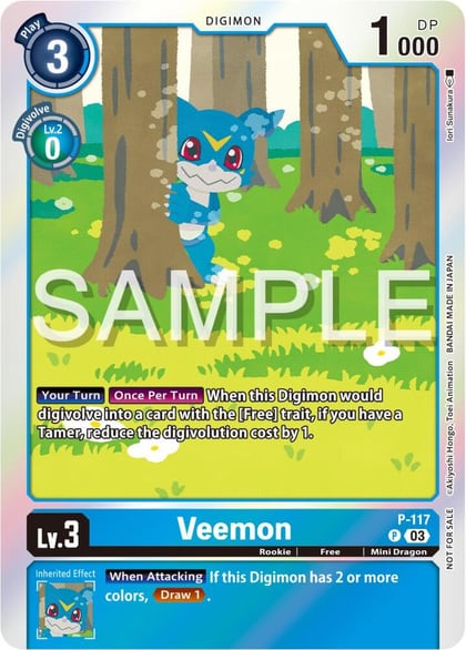 Veemon - P-117 (Beginning Observer Pre-Release), Digimon Promotion Cards P-117 P