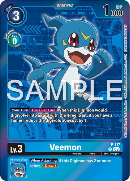 Veemon - P-117 (Digimon Adventure Box 2024), Digimon Promotion Cards P-117 P