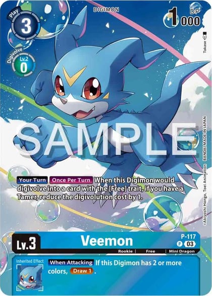 Veemon - P-117 (Digimon Adventure 02: The Beginning Set), Digimon Promotion Cards P-117 P