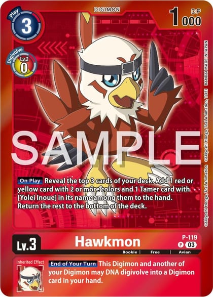 Hawkmon - P-119 (Digimon Adventure Box 2024), Digimon Promotion Cards P-119 P