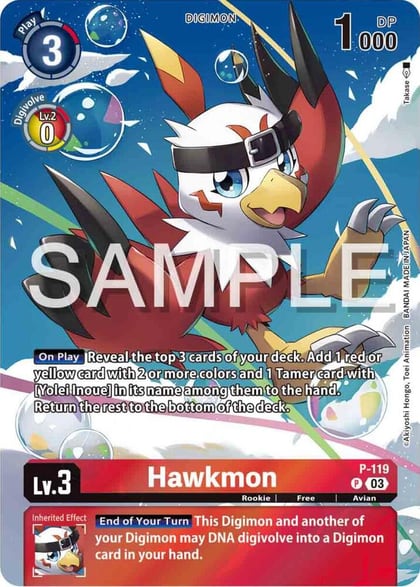 Hawkmon - P-119 (Digimon Adventure 02: The Beginning Set), Digimon Promotion Cards P-119 P