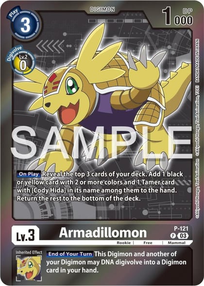 Armadillomon - P-121 (Digimon Adventure Box 2024), Digimon Promotion Cards P-121 P