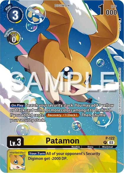 Patamon - P-122 (Digimon Adventure 02: The Beginning Set), Digimon Promotion Cards P-122 P