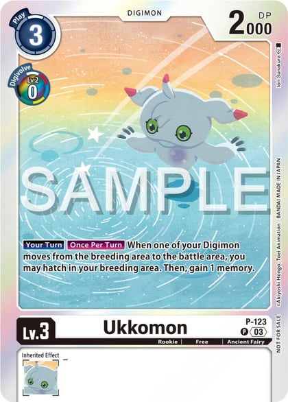 Ukkomon - P-123 (Beginning Observer Pre-Release Winner), Digimon Promotion Cards P-123 P