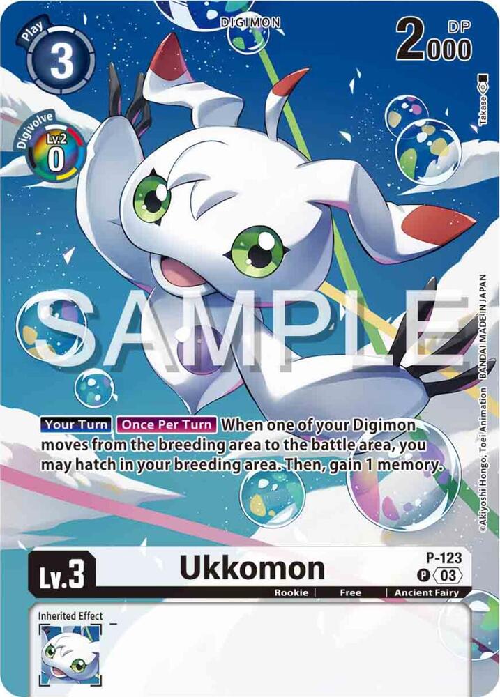 Ukkomon - P-123 (Digimon Adventure 02: The Beginning Set), Digimon Promotion Cards P-123 P