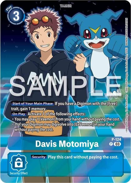 Davis Motomiya - P-124 (Digimon Adventure 02: The Beginning Set), Digimon Promotion Cards P-124 P