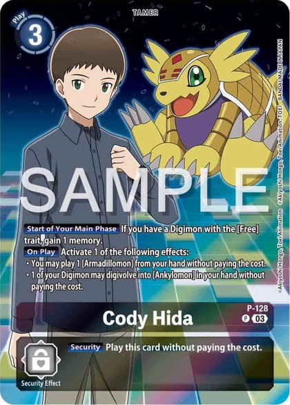Cody Hida - P-128 (Digimon Adventure 02: The Beginning Set), Digimon Promotion Cards P-128 P
