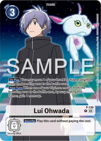 Lui Ohwada - P-130 (Digimon Adventure 02: The Beginning Set), Digimon Promotion Cards P-130 P