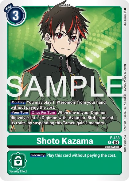 Shoto Kazama, Digimon Promotion Cards P-133 P