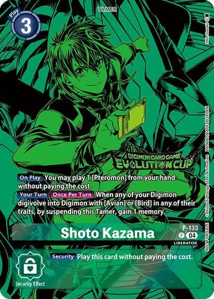 Shoto Kazama (August 2024 Evolution Cup Participant), Digimon Promotion Cards P-133 P