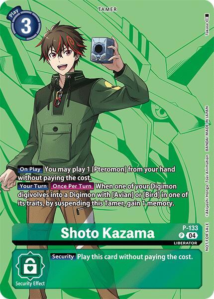 Shoto Kazama (Digimon Liberator D-Storage Set), Digimon Promotion Cards P-133 P