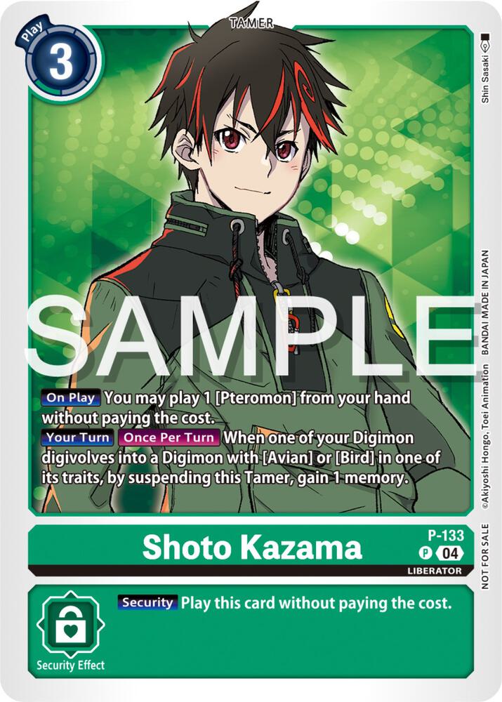 Shoto Kazama (Digimon Liberator Promotion Pack), Digimon Promotion Cards P-133 P