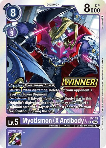 Myotismon (X Antibody) - P-145 (Store Tournament 2024 Jul. - Sep. Winner Pack), Digimon Promotion Cards P-145 P