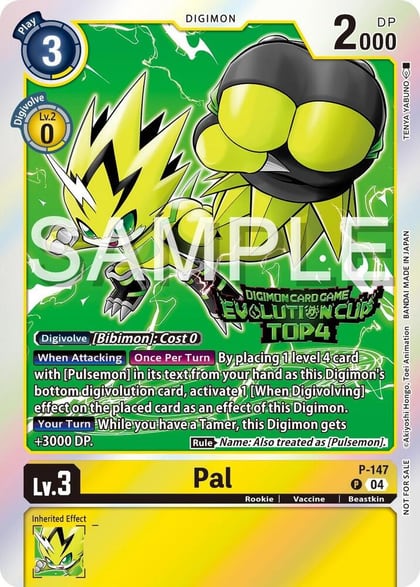 Pal - P-147 (2024 Evolution Cup Top 4), Digimon Promotion Cards P-147 P