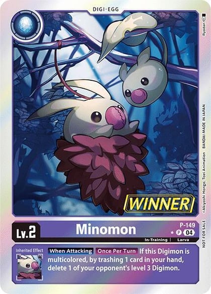 Minomon - P-149 (Store Tournament 2024 Jul. - Sep. Winner Pack), Digimon Promotion Cards P-149 P