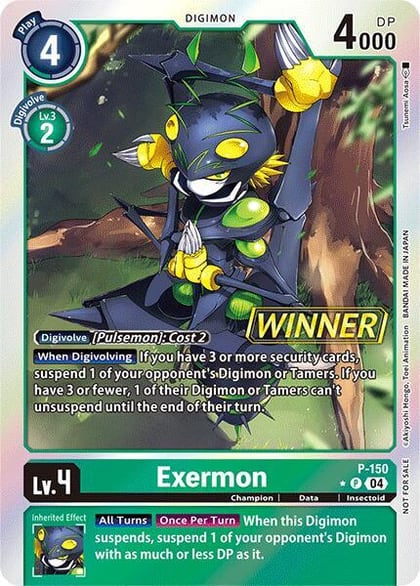Exermon - P-150 (Store Tournament 2024 Jul. - Sep. Winner Pack), Digimon Promotion Cards P-150 P
