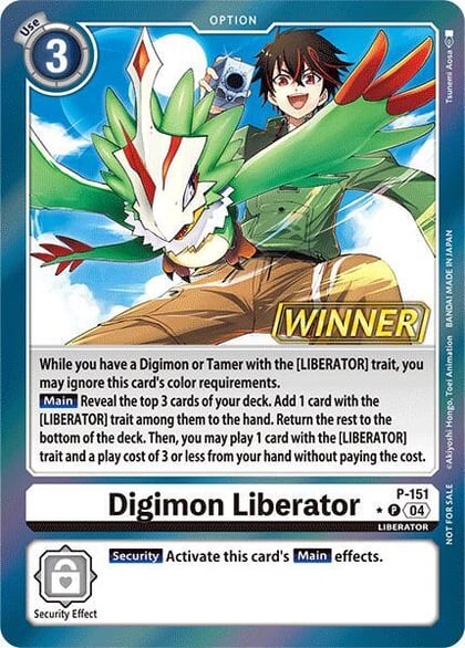 Digimon Liberator - P-151 (Store Tournament 2024 Jul. - Sep. Winner Pack), Digimon Promotion Cards P-151 P