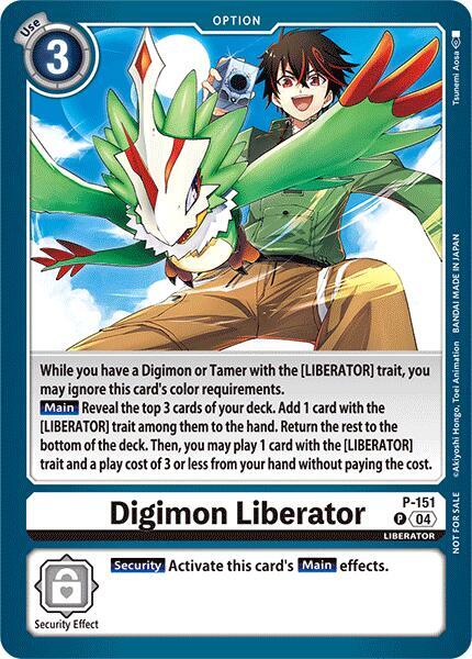 Digimon Liberator - P-151 (Store Tournament 2024 Jul. - Sep. Participation Pack), Digimon Promotion Cards P-151 P