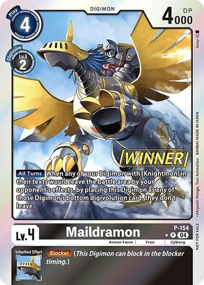 Maildramon (Store Tournament 2024 Oct. - Dec. Winner Pack), Digimon Promotion Cards P-154 P