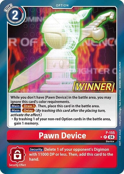 Pawn Device (Store Tournament 2024 Oct. - Dec. Winner Pack), Digimon Promotion Cards P-155 P