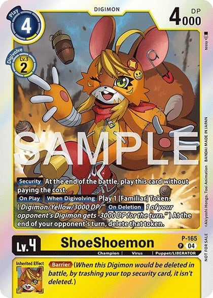ShoeShoemon (Event Pack 8), Digimon Promotion Cards P-165 P