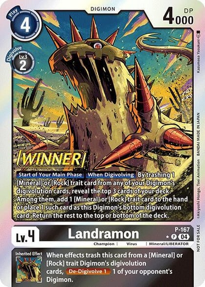 Landramon (Store Tournament 2025 Vol.1 Winner Pack), Digimon Promotion Cards P-167 P