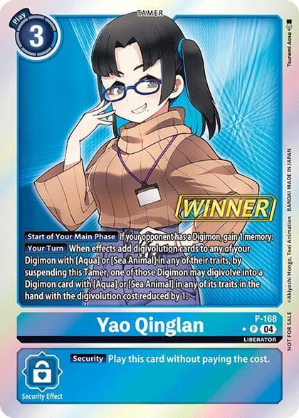 Yao Qinglan (Store Tournament 2025 Vol.1 Winner Pack), Digimon Promotion Cards P-168 P