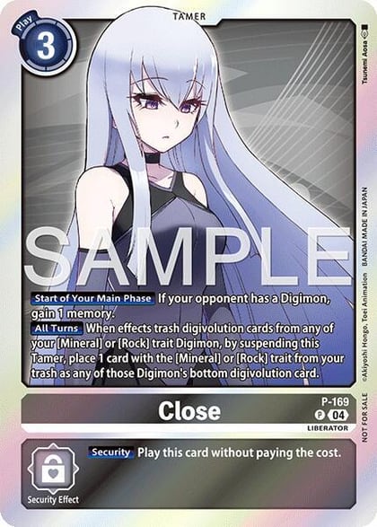 Close (Event Pack 8), Digimon Promotion Cards P-169 P