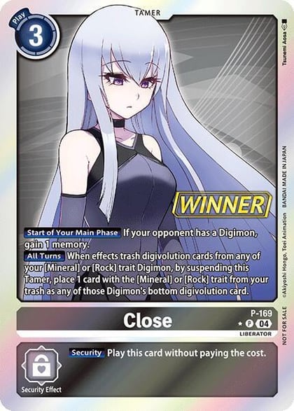 Close (Store Tournament 2025 Vol.1 Winner Pack), Digimon Promotion Cards P-169 P