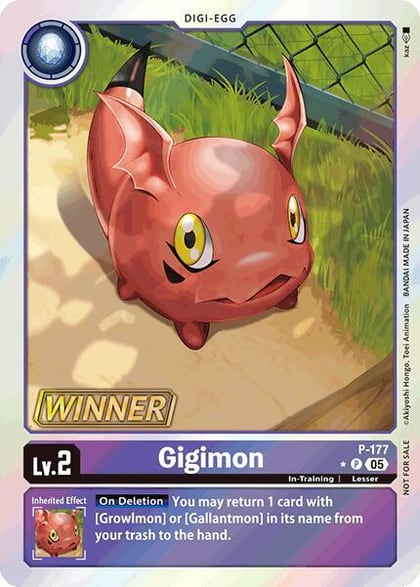 Gigimon (Store Tournament 2025 Vol.2 Winner Pack), Digimon Promotion Cards P-177 P