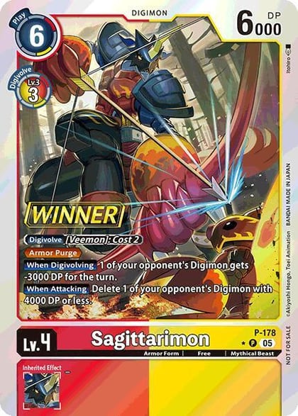 Sagittarimon (Store Tournament 2025 Vol.2 Winner Pack), Digimon Promotion Cards P-178 P