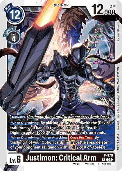 Justimon: Critical Arm (Store Tournament 2025 Vol.2 Participation Pack), Digimon Promotion Cards P-179 P