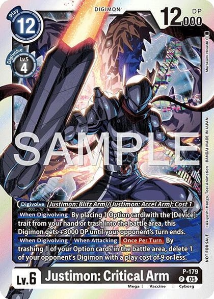 Justimon: Critical Arm (Event Pack 8), Digimon Promotion Cards P-179 P