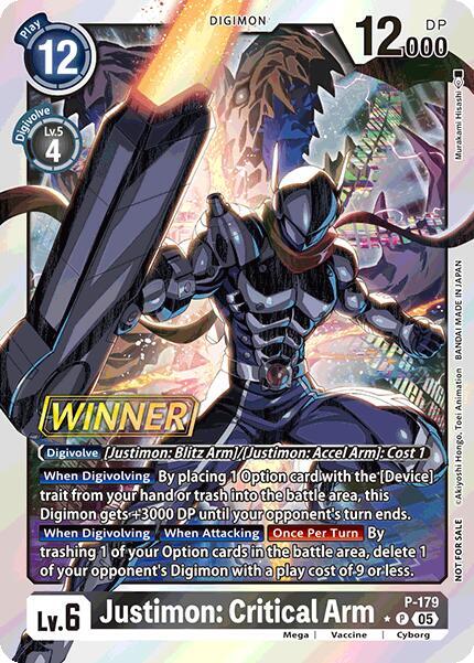 Justimon: Critical Arm (Store Tournament 2025 Vol.2 Winner Pack), Digimon Promotion Cards P-179 P