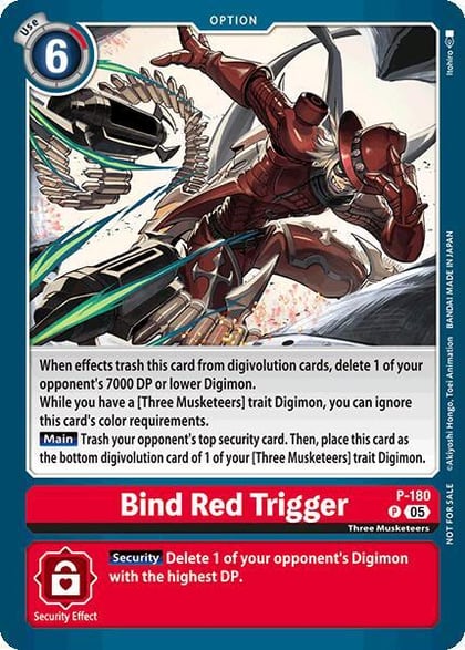 Bind Red Trigger (Store Tournament 2025 Vol.2 Participation Pack), Digimon Promotion Cards P-180 P